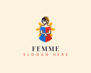 Filipina Filipiniana Dress logo design