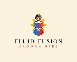 Filipina Filipiniana Dress logo design