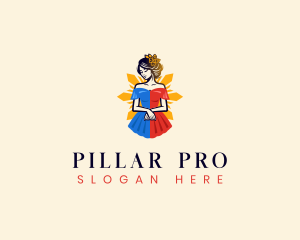 Filipina Filipiniana Dress logo design