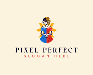 Filipina Filipiniana Dress logo design