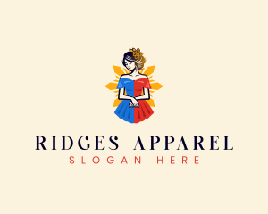 Filipina Filipiniana Dress logo design