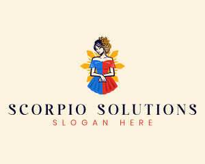 Filipina Filipiniana Dress logo design