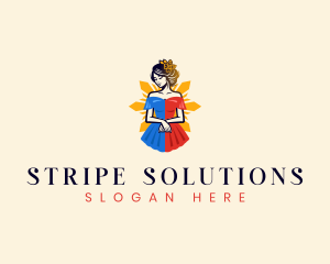 Filipina Filipiniana Dress logo design