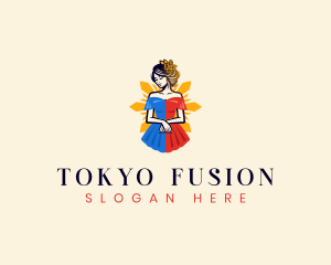 Filipina Filipiniana Dress logo design