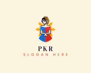 Filipina Filipiniana Dress logo design