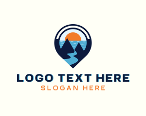 Locator - Tropical Island Getaway Vacation logo design