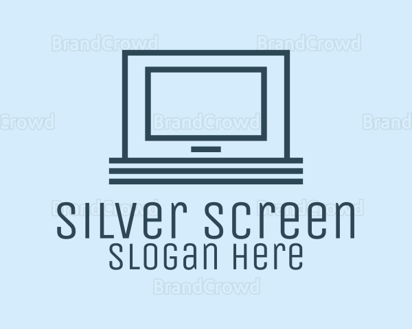 Blue Flat Screen TV Logo