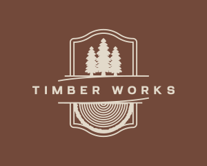 Tree Wood Forest logo design