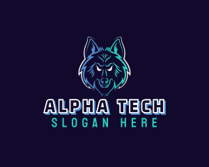 Alpha - Gaming Wild Wolf logo design