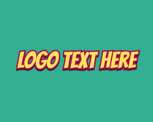 Wordmark - Retro Cartoon Comic logo design