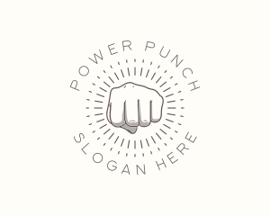 Boxing - Hand Power Punch logo design