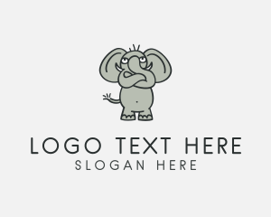 Africa - Wild Elephant Safari logo design