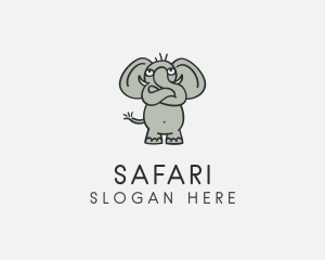 Botswana - Wild Elephant Safari logo design