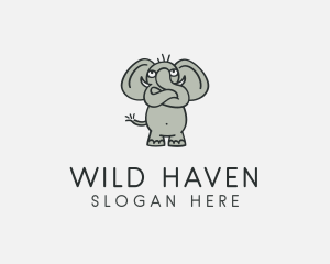 Wild Elephant Safari logo design