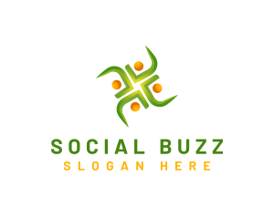 Human Social Community  logo design