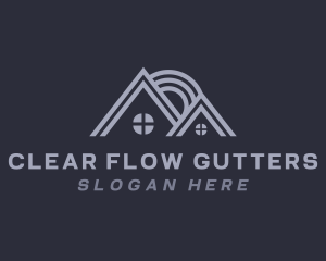 Gutter - Home Roof Residence logo design