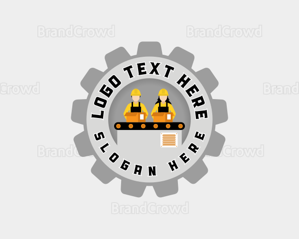 Manufacturing Factory Worker Logo