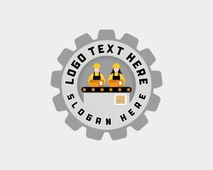 Mechanical - Manufacturing Factory Worker logo design