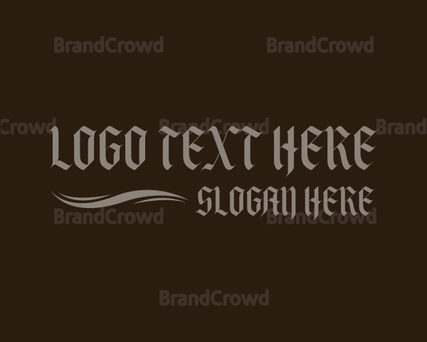 Gothic Wave Wordmark Logo