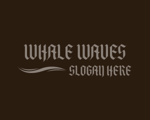 Gothic Wave Wordmark logo design