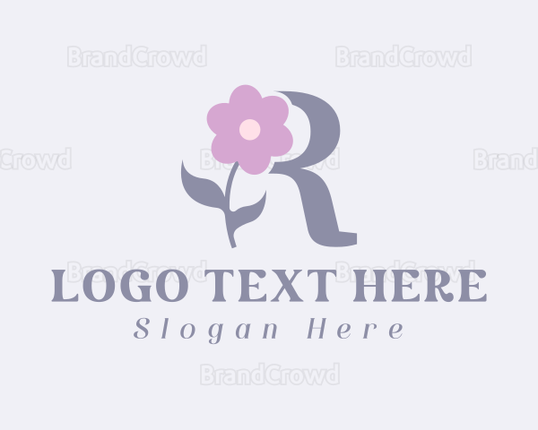 Flower Boutique Letter R Logo