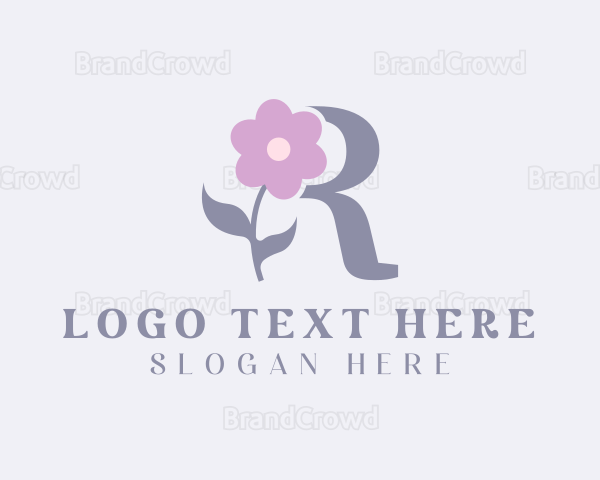 Flower Boutique Letter R Logo