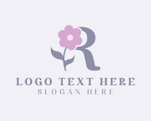 Flower Boutique Letter R logo design
