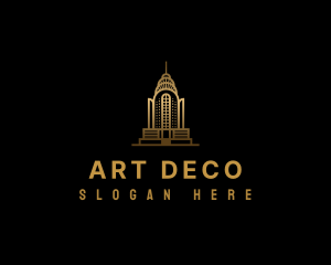 Art Deco Building Structure logo design