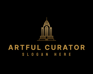 Art Deco Building Structure logo design