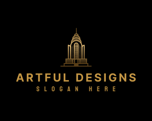 Art Deco Building Structure logo design