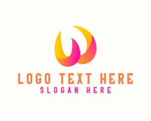 Curvy - Generic Colorful Letter W logo design