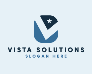 Professional Star Letter V logo design