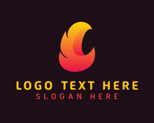 Warm - Fire Business Letter C logo design