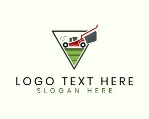 Lawn Mower Gardening Yard Logo