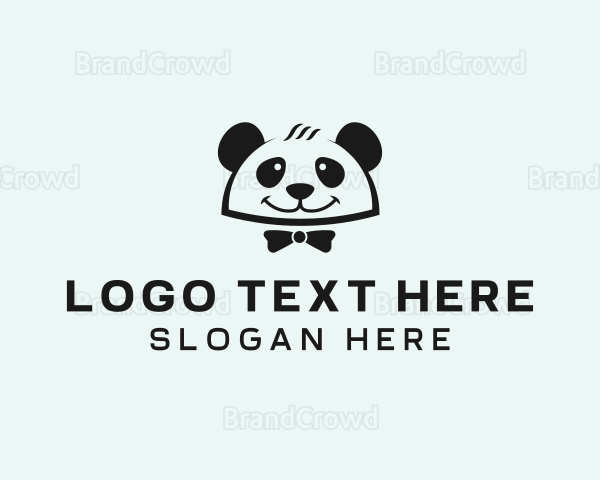 Panda Waiter Food Logo