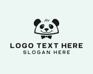 Cloche - Panda Waiter Food logo design