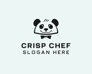 Panda Waiter Food logo design