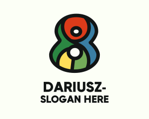 Daycare - Colorful Number 8 logo design