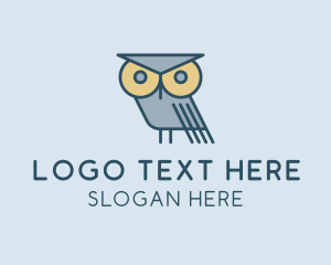 Wisdom - Eagle Owl Cartoon logo design