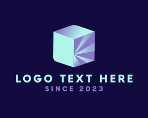 Network - Digital 3D Cube logo design