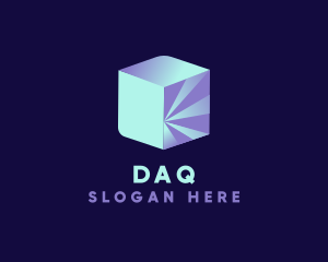 Digital 3D Cube  Logo