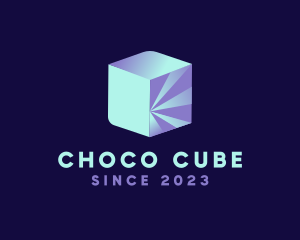 Digital 3D Cube  logo design