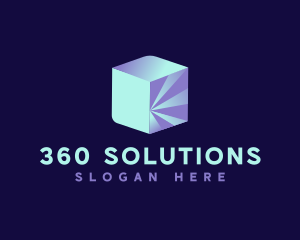 Digital 3D Cube  logo design