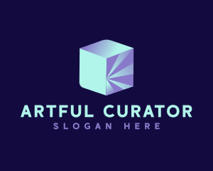 Digital 3D Cube  logo design