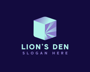 Digital 3D Cube  logo design