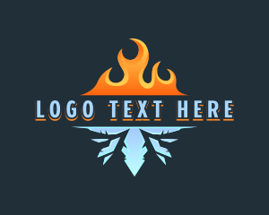 Heat - Ice Fire HVAC logo design