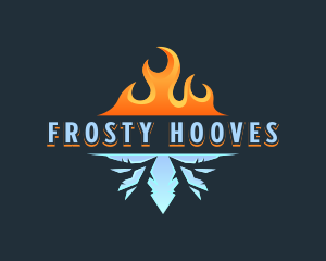 Ice Fire HVAC logo design