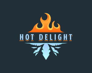 Ice Fire HVAC logo design