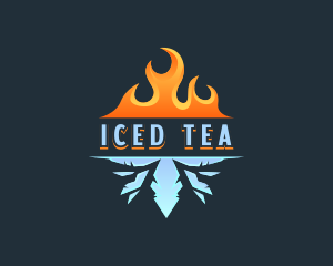 Ice Fire HVAC logo design