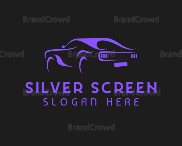Violet Racing Car Logo